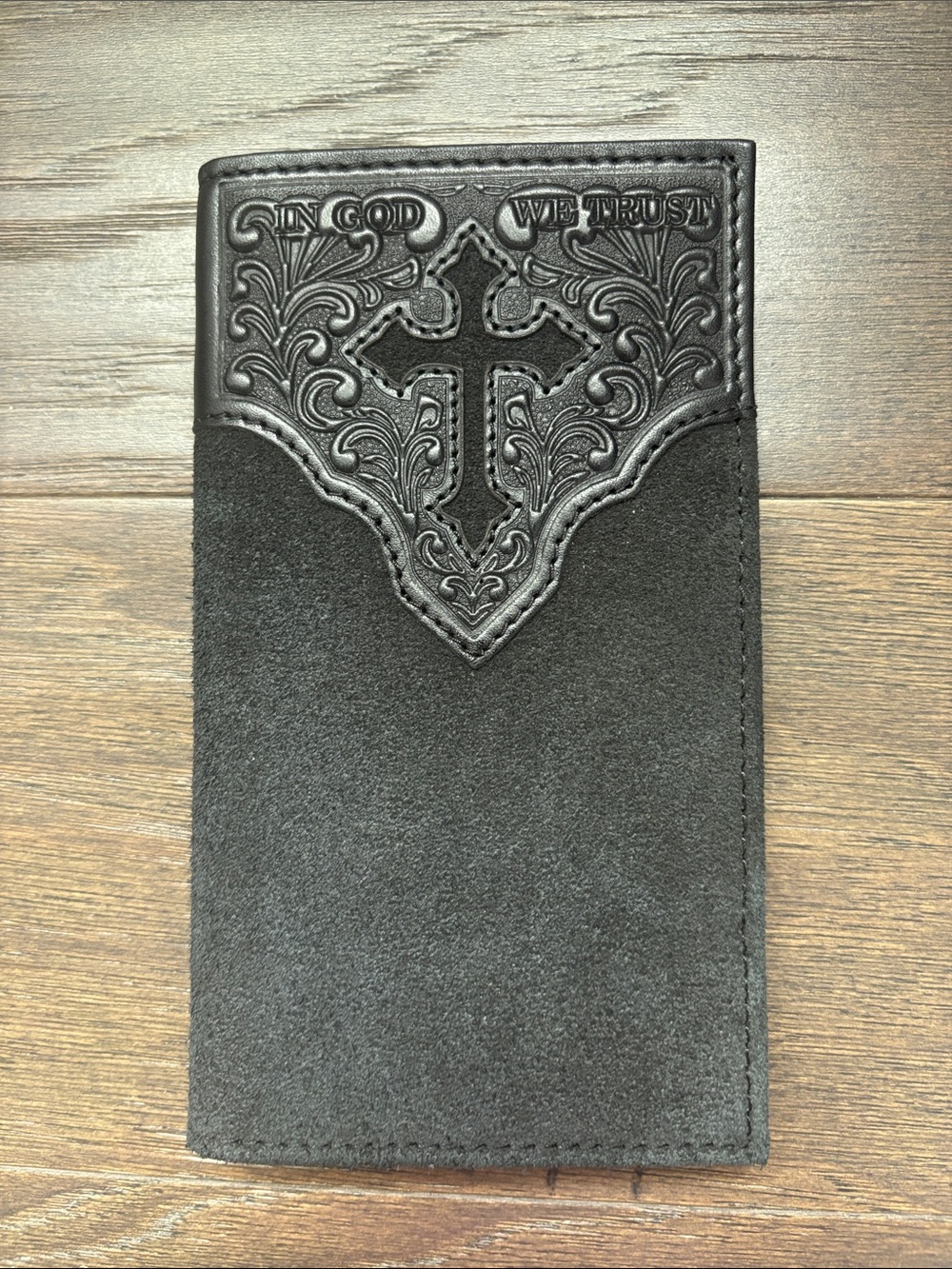 Nocona Genuine Leather Slim Fit,11 card,ID slot,slip pockets,In God We Trust